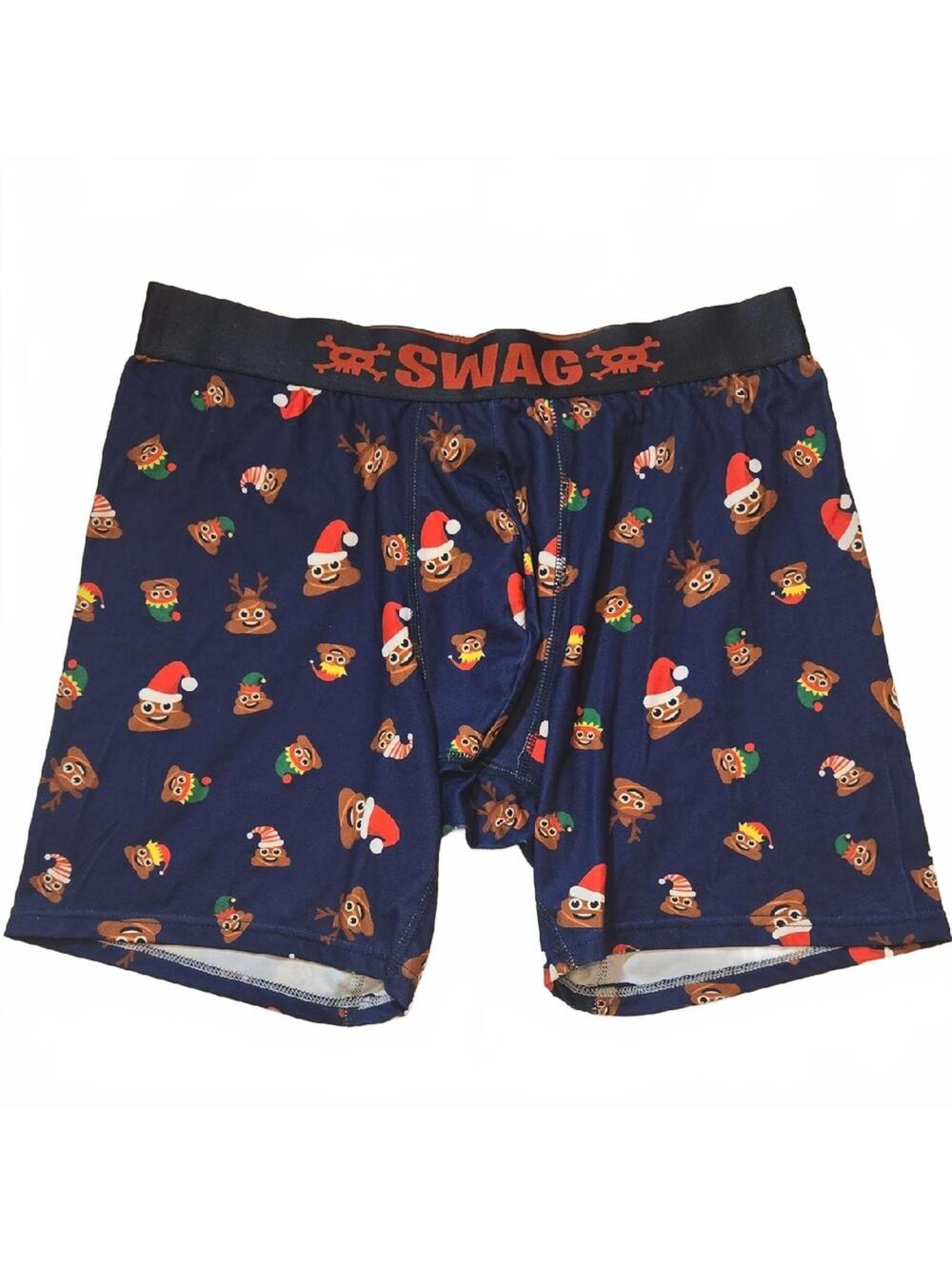 SWAG Holiday-Themed Navy Boxer Briefs Size XL New
